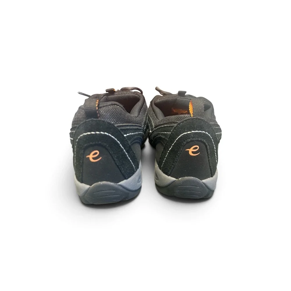Easy Spirit Explore Map Womens 8.5W Black Leather Hiking Trail Sneakers Shoes